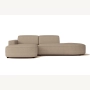 Olio Autentico Sofa narożna w kształcie litery L Tkanina Raven 30